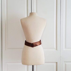 Vintage Carved Leather Belt